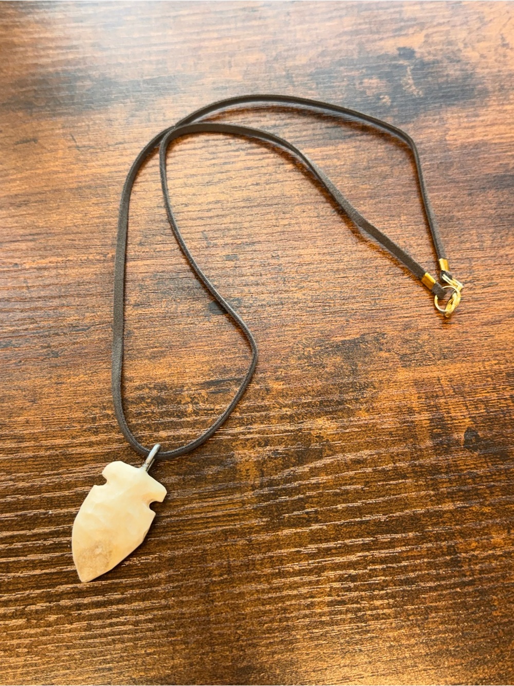 Handmade Arrowhead Necklace Made Out of Deer Antler